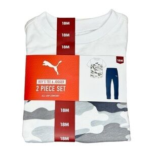 Puma Boys Activewear Set - Short Sleeve Tee and Jogger NEW, Size 18M​